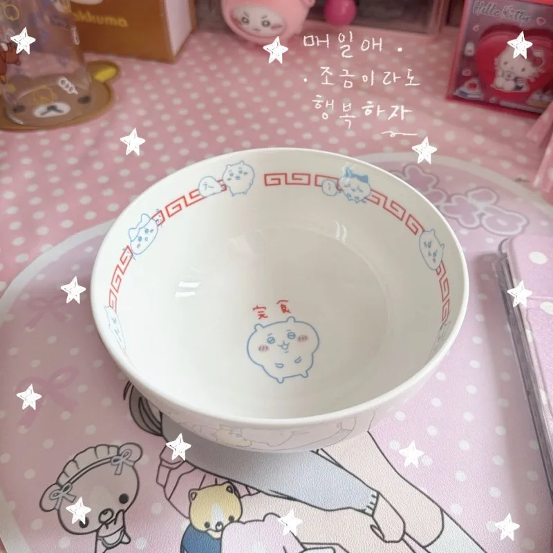 Tazón de Arroz de Cerámica Chiikawa, Tazón de Sopa Grueso Estilo Japonés, Ramen, Tazón para Fideos Instantáneos, para Uso Diario en el Hogar, 2026 Kawaii