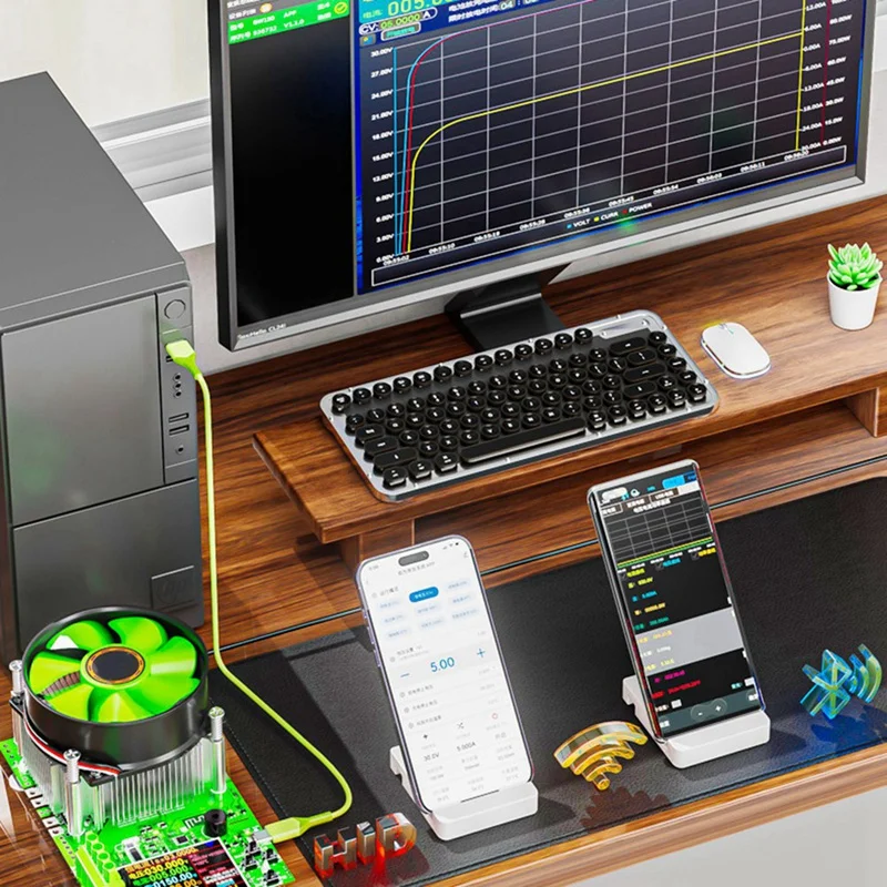 WIFI Adjustable Constant Current Electronic Discharge Load Battery Power Battery Internal Resistance Capacity Tester 25A