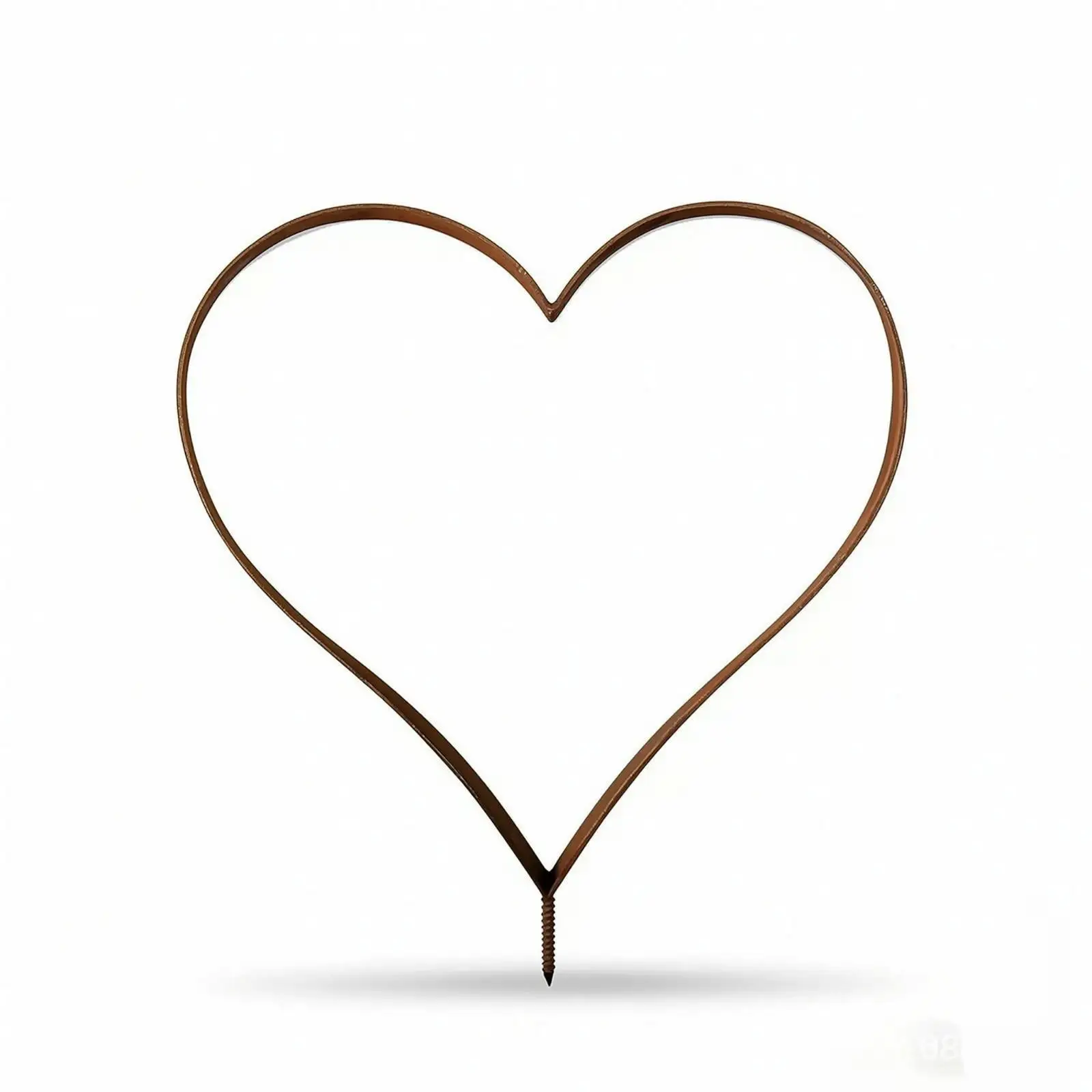 Garden Heart Stake Sculpture Rustic Iron Art Decor for Patio Lawn Walkway Outdoor Metal Love Ornament for Yard