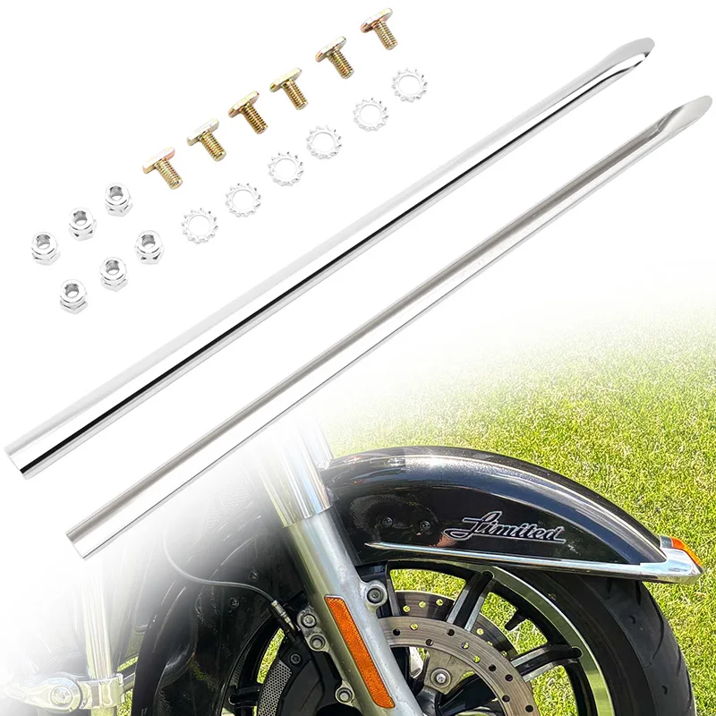 Guarnição da lança do para-lama dianteiro da motocicleta para Harley Heritage Softail Classic FLSTC Touring Road King Electra Glide Ultra 1982-2023