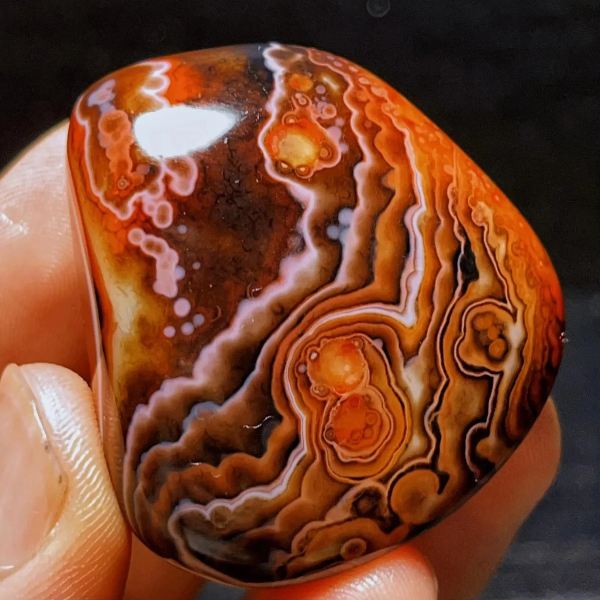 Natural Banded Agate Natural Banding, Polished Tumbled, Rainbow Color, Vase Filler, Crystal Collection, Table Display