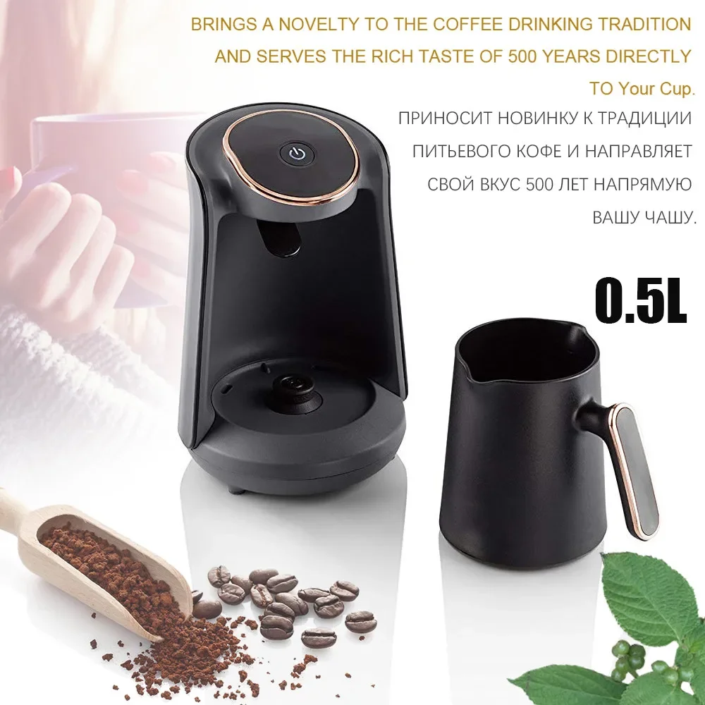Cafetera turca semiautomática, cafetera Moka de 0,5 l, cápsulas térmicas para máquina de café, leche y capuchino, envío gratis