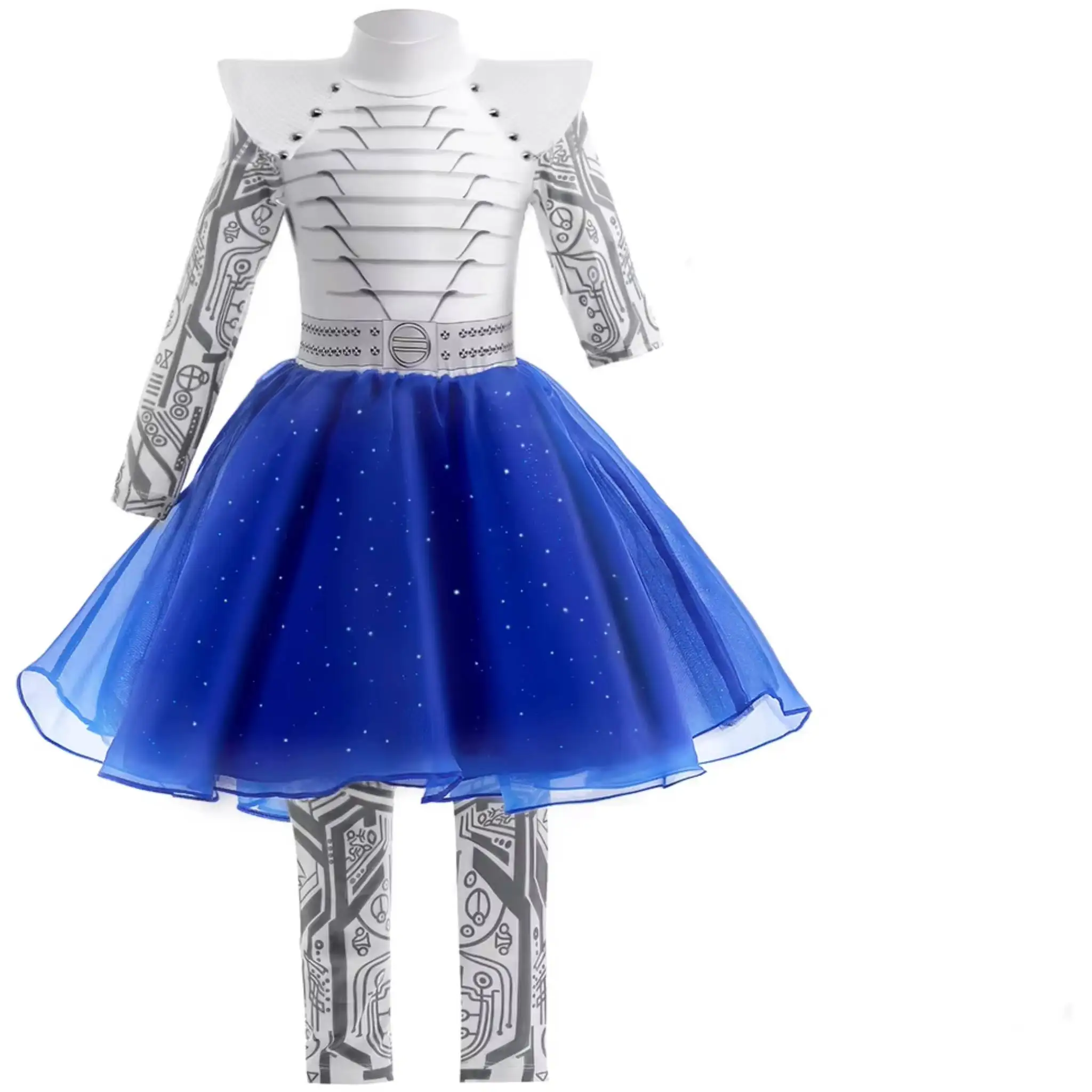 2-Piece  Zombie Costume Nova summer Girl Clothes Set for Girls 2026 Fancy T-op Pants carnival Roleplay Dress for Kids Parties