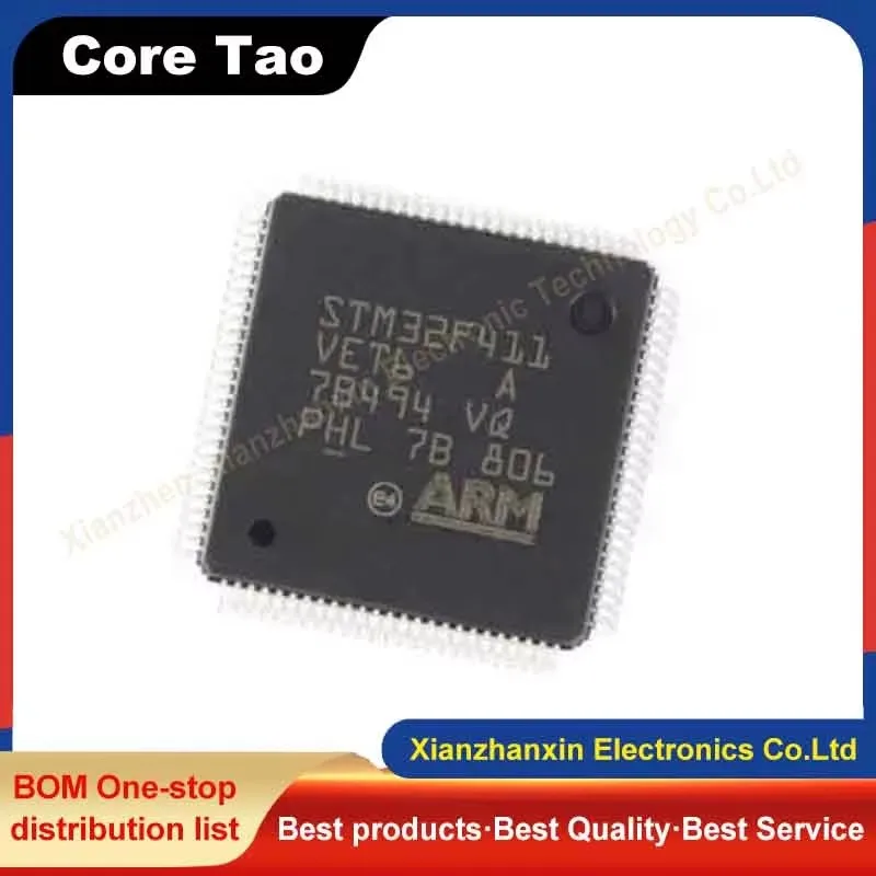 1pcs/lot STM32F411VET6 STM32F411 411VET6 LQFP100  micro controller