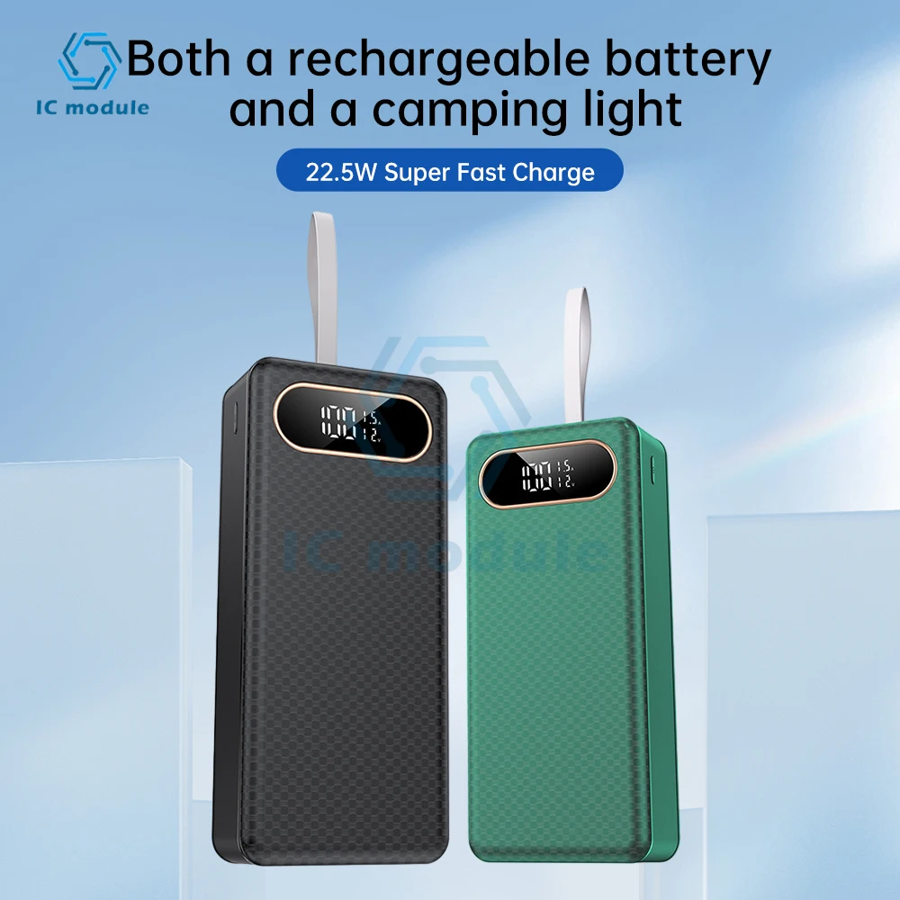 22.5W 18650 Battery Power Bank Case 21*18650  Flat Tip Battery No Soldering Mobile Power Kit DC Output Camping Lights Kit