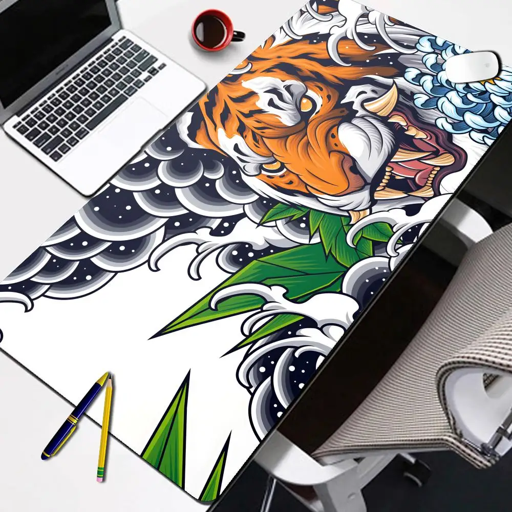 

Tiger Mouse Pad Mouse Pad Desk Mouse Pad Cute HD Desk Pad Extended Gaming Keyboard Mats Large XXL Gamer Mousepad 90x40