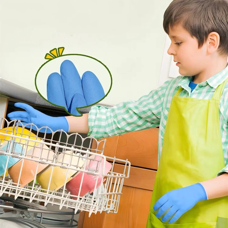 20/50PCS Nitrile Gloves Disposable for 5-12 Years Kids Latex and Powder Free Gloves for Gardening Painting Cleaning Cooking DIY
