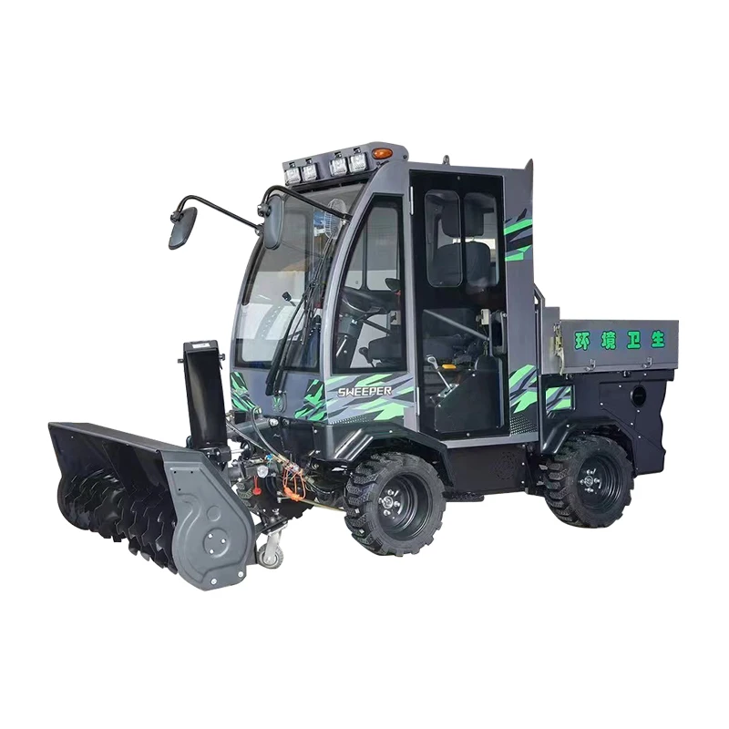 Aratroia da guida tipo ATV con quattro ruote e spingitore da neve multifunzionale per la pulizia delle strade invernali