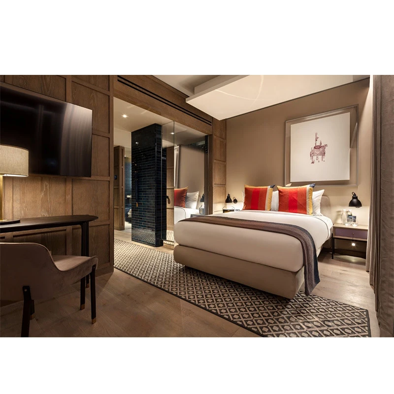 Modern Apartment Hotel Solutions International Hotel Project Bedroom Furniture Standard Room Bed Hotel King Bed