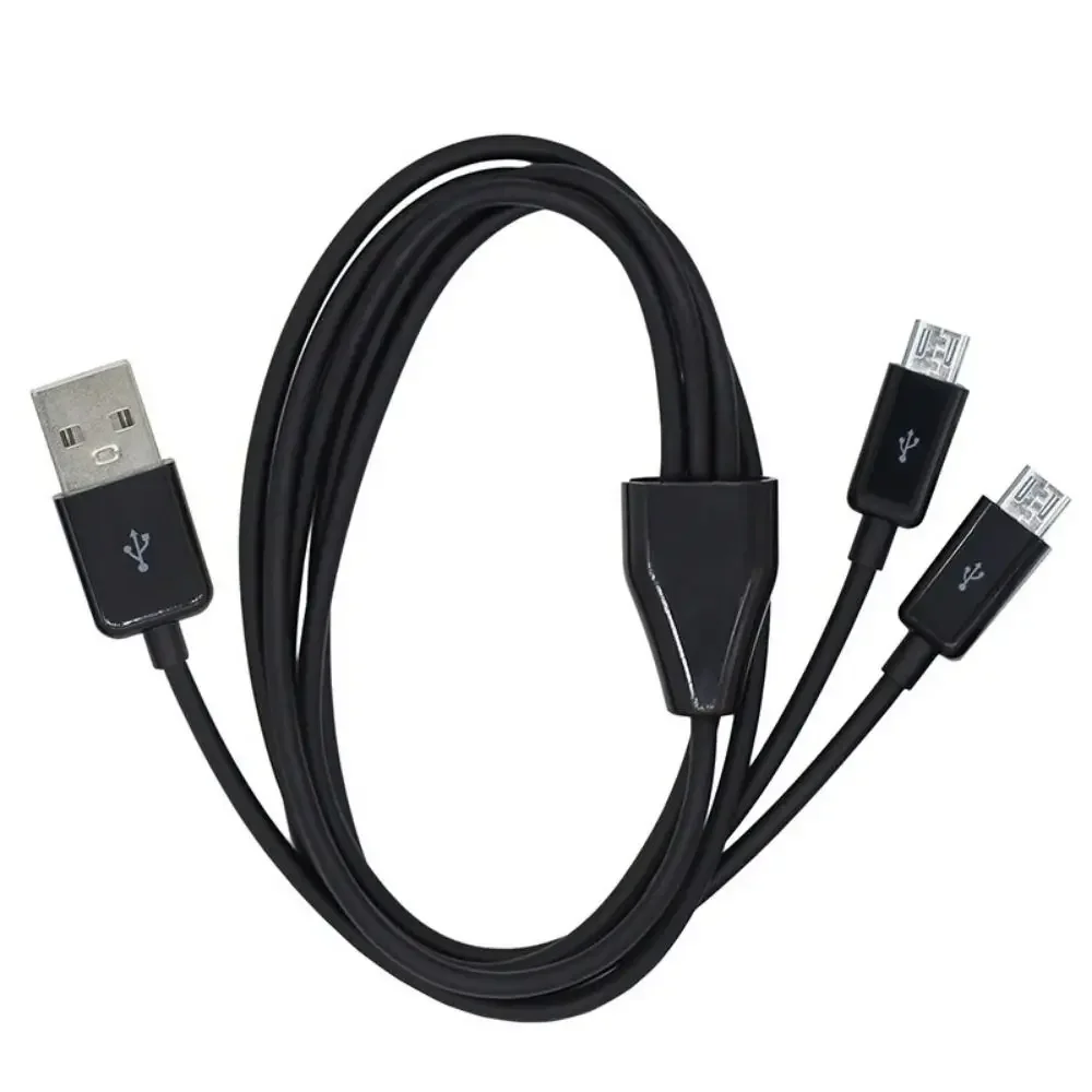 Micro USB To USB 2 Port Micro USB Cable 2 Port Charging Cable Y Splitter Charging Cable 1M Y Splitter 2 in 1 Cord Cables Wire