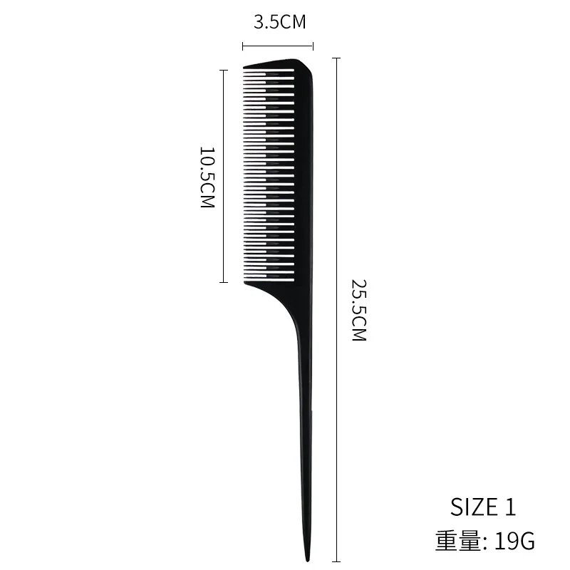 تصفيف الشعر مشط البلاستيك أشار الذيل مشط الشعر صالون المهنية صبغ الشعر مشط ارتفاع درجة الحرارة مكافحة ساكنة قطع الشعر مشط
