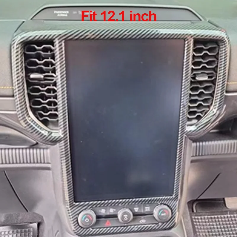 

Carbon Fiber 12.1 inch Car Center Air Vent Frame Navigation Frame Interior Modification Accessories for Ford Ranger 2023 2024