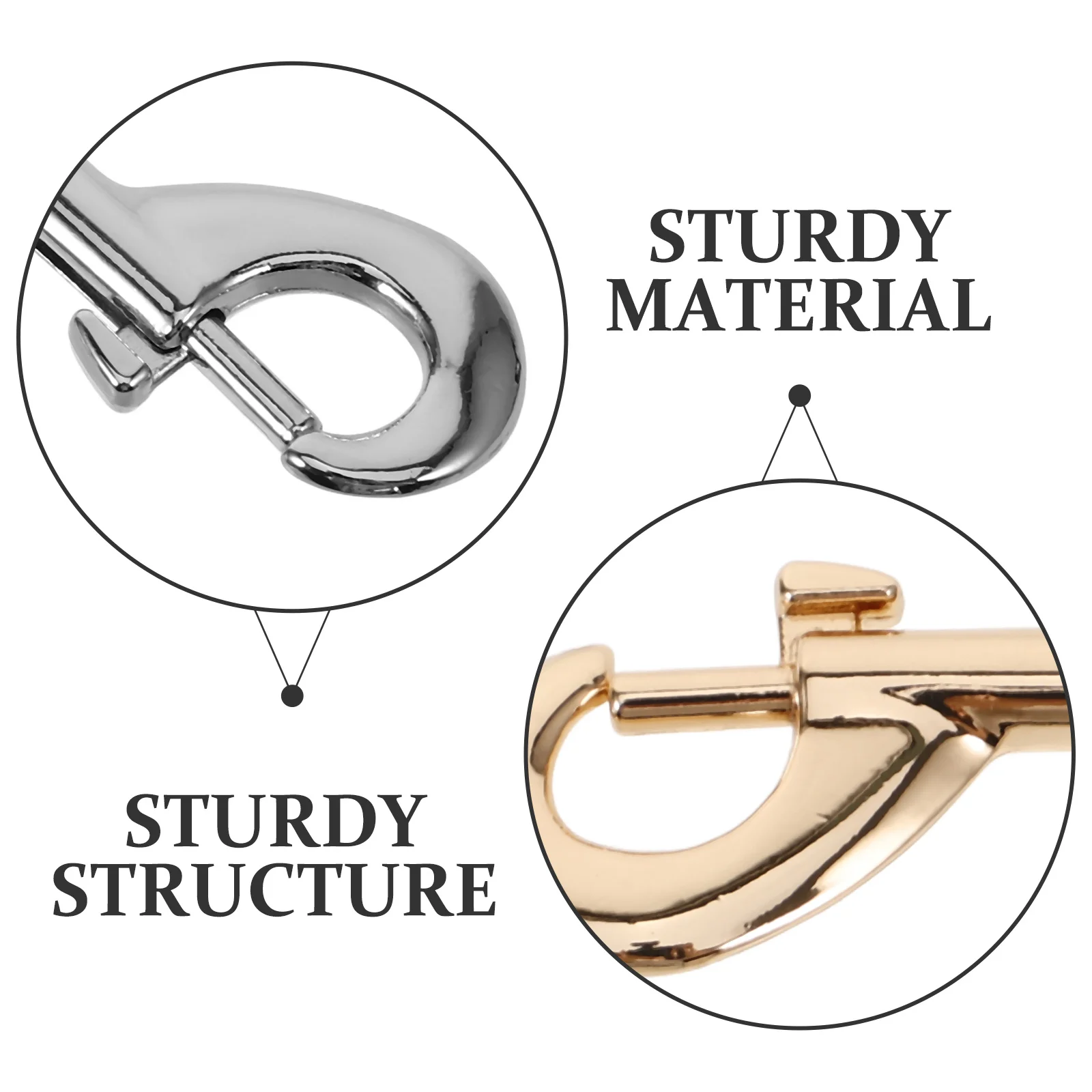 

10Pcs Double Ended Snap Hooks Heavy Duty Zinc Alloy Dog Leash Clips Multipurpose Pet Supplies Metal Clips Dog Leash Snap Hooks