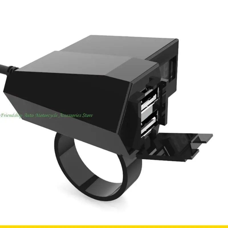 SZCH Charging Socket Hodlebar Montagem Powertle Motocicleta Phone carregamento Double Usb Charging Outlet com