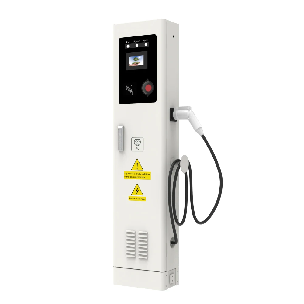 Hongjiali floor mounted public commercial gbt type 2 charging stations 11kw 22kw electric car ac ev charger with load balance