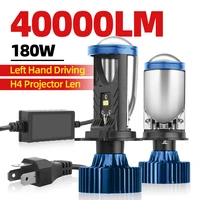 180W 40000LM H4 Canbus lente de proyector faro de coche Mini lente LED bombilla de proyector 6000K Auto motocicleta Mini lente CSP ventilador de refrigeración
