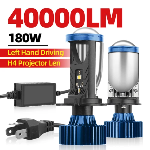Imagen 1 del producto 180W 40000LM H4 Canbus lente de proyector faro de coche Mini lente LED bombilla de proyector 6000K Auto motocicleta Mini lente CSP ventilador de refrigeración