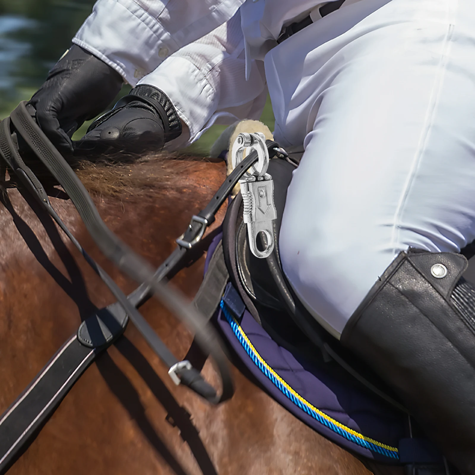 

Quick Release Horse Reins Hook Zinc Alloy Silver Replace Snap Fixed Eye Get Back Snap Easy Use Sturdy Riding