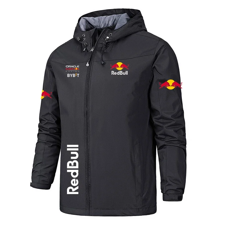 

2026 Spring Autumn Motorcycle Jacket Red Bull Logo Printed Jacket Autumn Men's Zip Jacket Red Bull Logo Men's Jacket S-5XL