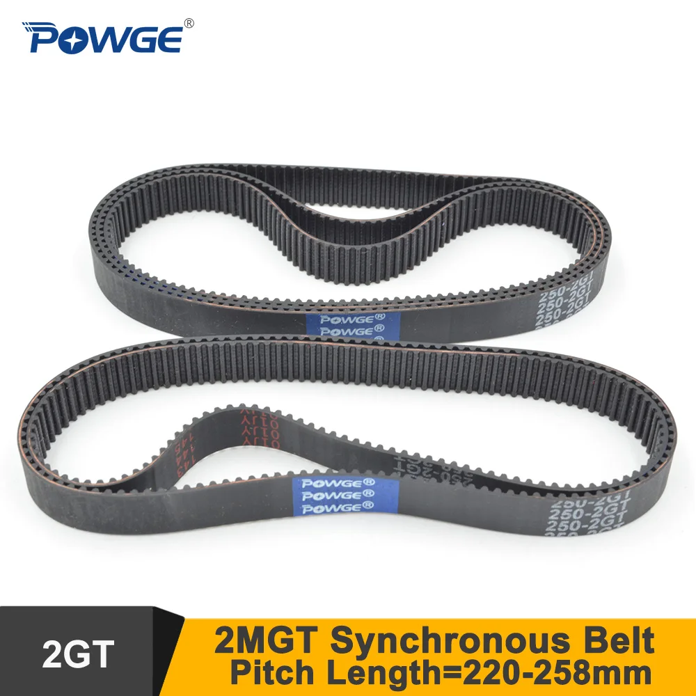 POWGE 220 222 224 226 228 230 232 234 236 238 240 242 244 246 248 250 252 254 256 258 2GT Synchronous Belt 2MGT Timing Belt 1PC