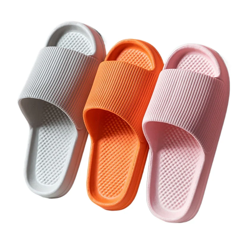 

Легкие и мягкие женские тапочки для ванной из ЭВА, летние нескользящие пляжные тапочки для пар на толстой подошве