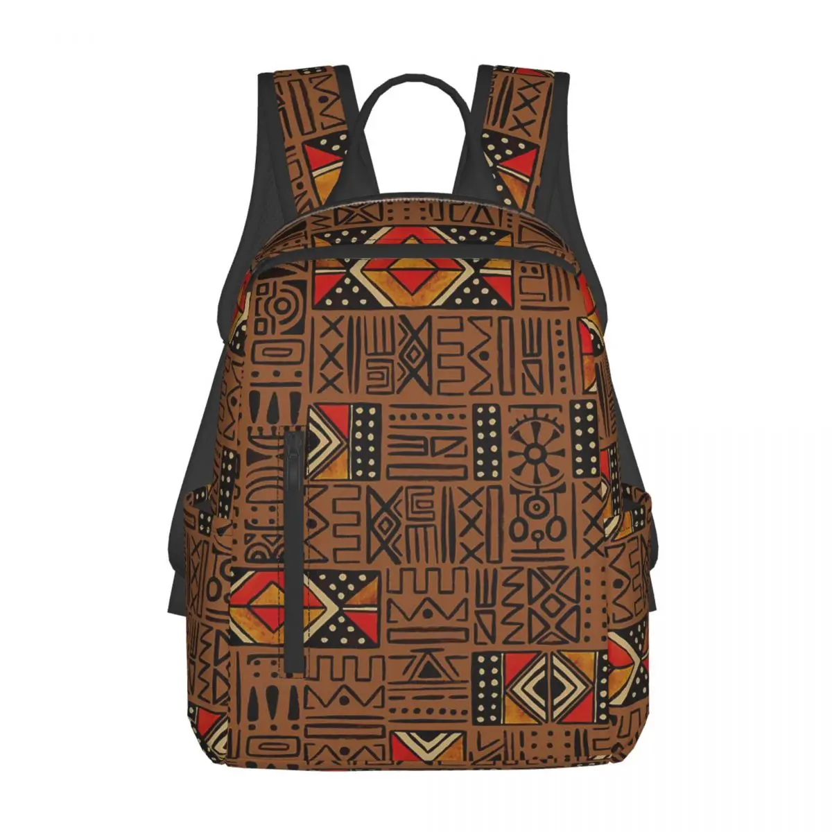 

African Bogolan Africa Ethnic Tribal Art Backpack Daypack Large Capacity Children BookBag School Bag Shoulder Bags for Men Women