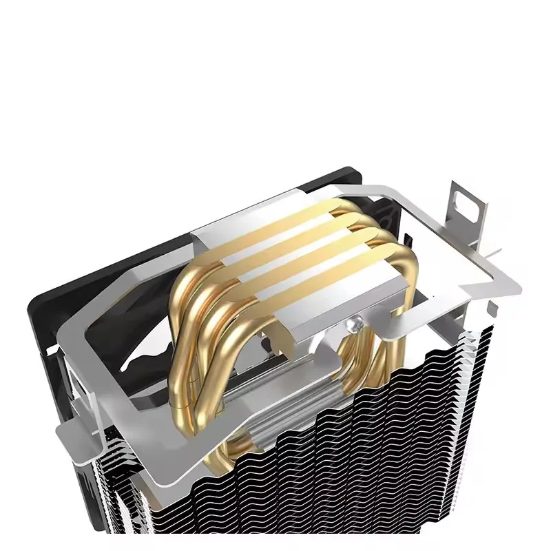 Goldpo CPU Cooler 4 Heat Pipes PC Radiator Cooling 3PIN PWM Silent Rgb Fan For Intel 1700 1150 1155 1156 1366 AM2/AM3/AM4 AMD