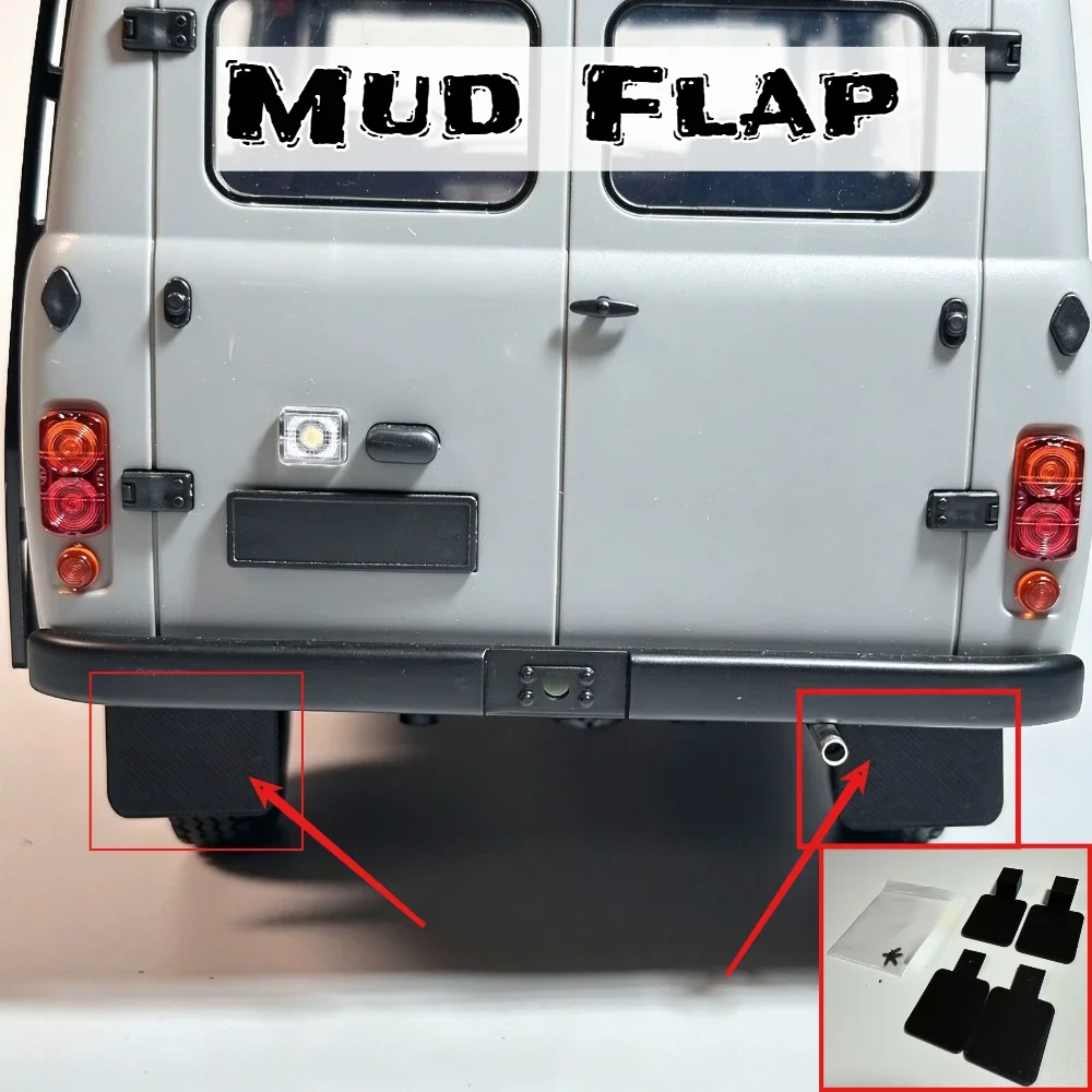 RC Mud Flaps Upgrade Part for WPL C104 1/12 Scale custom size RC Crawler Car Accessory Durable Rear Fender Mud Guard