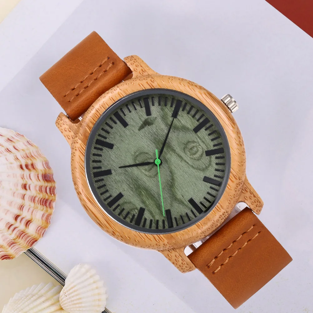 Reloj deportivo Deportivo Para Mujer Reloj de pulsera con movimiento de cuarzo de bambú Niño