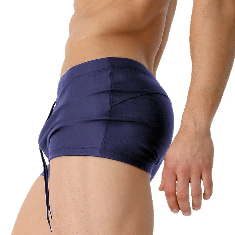 

New men's net square corner swimming trunks personalized tailoring fashion printing sexy large size thickened cw98151