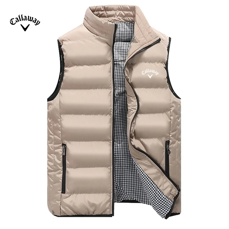 Chaqueta tipo chaleco de algodón de alta calidad bordada para hombre de otoño e invierno, nueva chaqueta cálida de lujo, informal, cómoda y sin