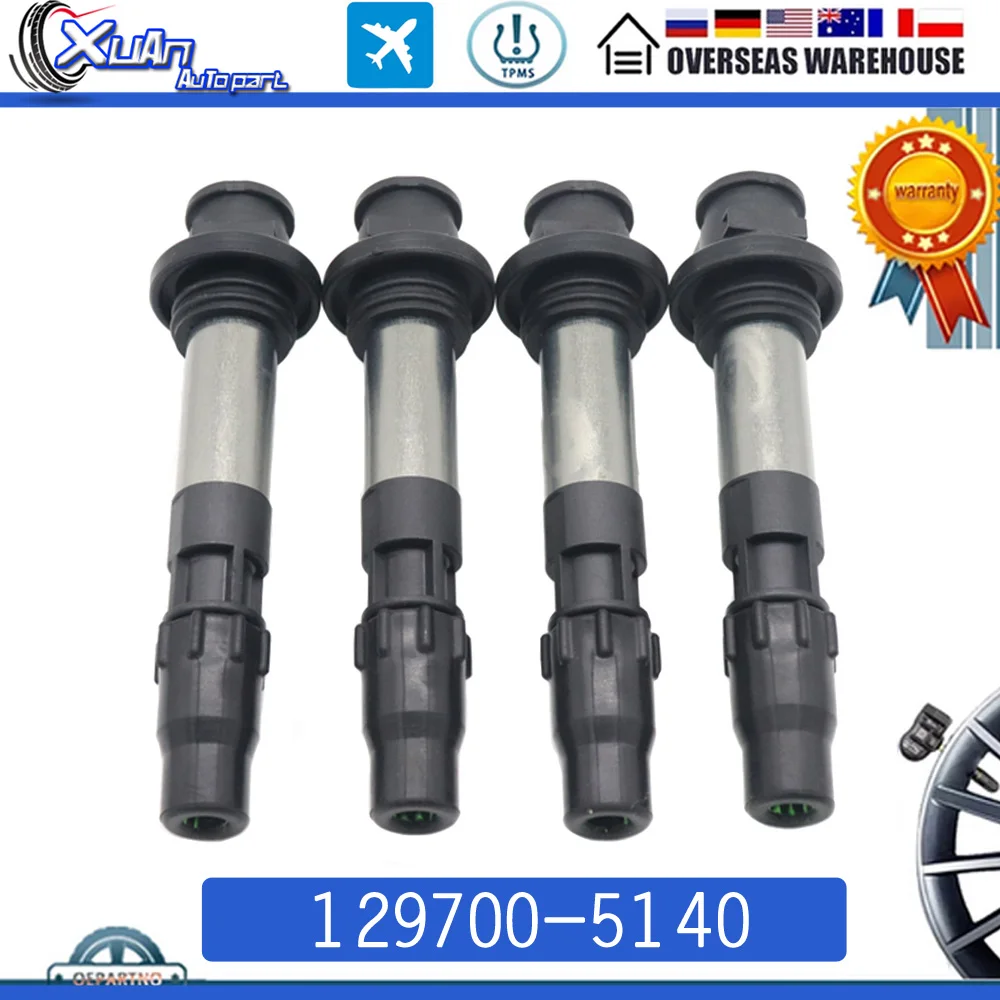 

4PCS 129700-5140 New Ignition Coil For Suzuki Motorcycle GSX-R600 L1 L2 L3 L4 L5 L6 L7 L8 L9 2008-2019 33410-38H00 3341038H00