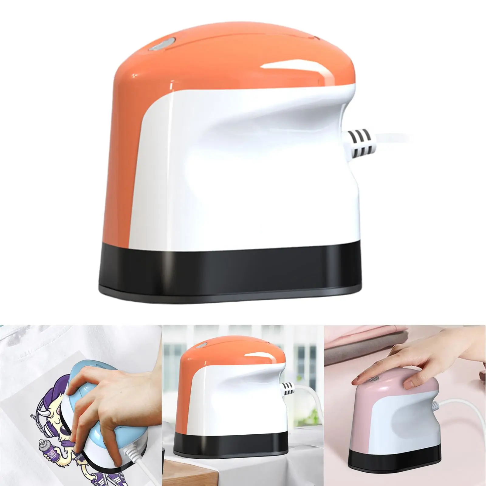 Mini Heat Press Machine Easy to Use DIY Iron-On Transfer Maker for T-Shirt Mugs Bag