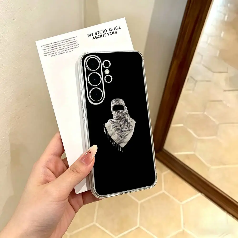 Exotic Arab Hattah Keffiyeh fashion Clear Hard Phone Case For Samsung S25,24,23,22,21,10,9,Ultra,Plus,Lite Transparent Cover view 6
