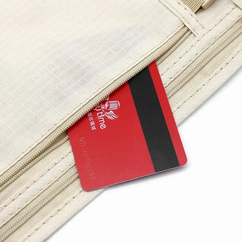Bolsa de cintura de viagem invisível para passaporte saco de cinto de dinheiro carteira de segurança escondida anti-roubo dinheiro sacos de cintura escondidos