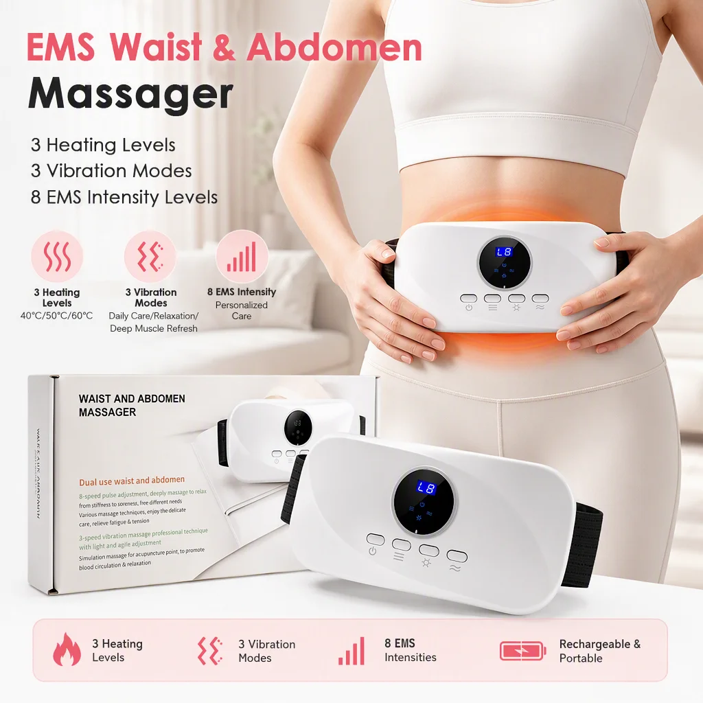 3 Modes Electric Abdominal Fat Remover Body Massager for Belly Abdominal Cordless Thermal Body Sculpting Machine Rechargeable