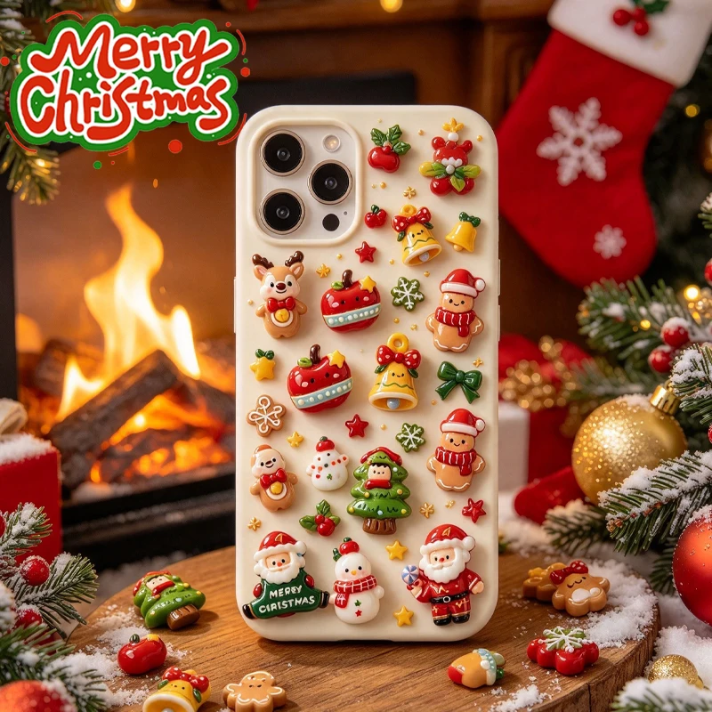 10-500PC Christmas Resin Cream Glue DIY Craft Set for Mobile Phone Case Hair Accessory Handmade Festive Gift Home Party Supplies