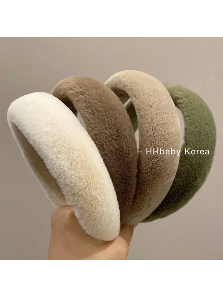 Sponge Hairbands Sunday Angora Yarns Headbands for Girls and Women Fake Fur Hair Accessories Headwear High Crranial top