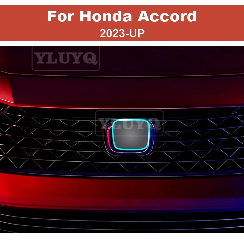 Para Honda Accord 2023-2025: Película Protetora TPU PPF Pré-Cortada Fumê Escuro para Emblema Frontal do Carro, Acessório Exterior Anti-riscos