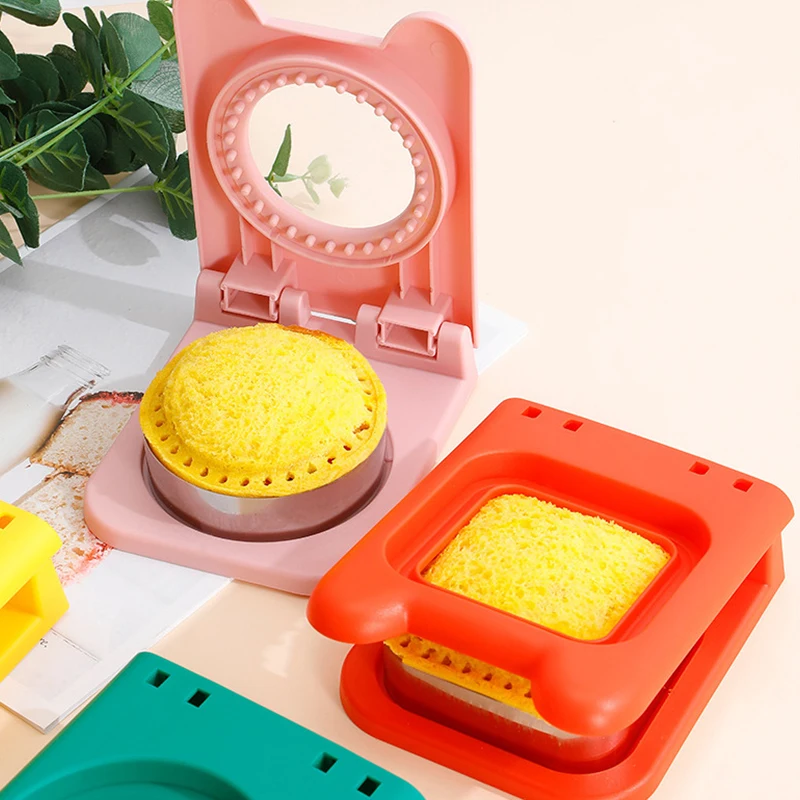 Mesin pemotong kue Sandwich, alat dapur pemotong kukis, Sarapan, makanan penutup