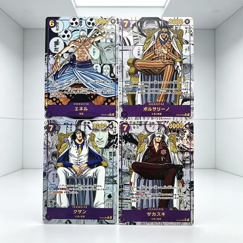 DIY Custom OPCG One Piece Collectible Cards Color Shine Craft Japanese General Luffy Series Rare Anime Card Collection Souvenir