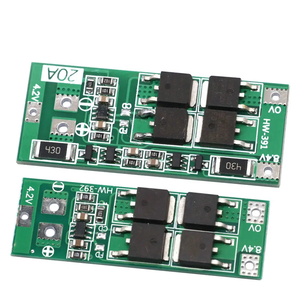 2S 20A 7.4V 8.4V 18650 Lithium Battery Protection Board/BMS Board Standard/Balance For DIY