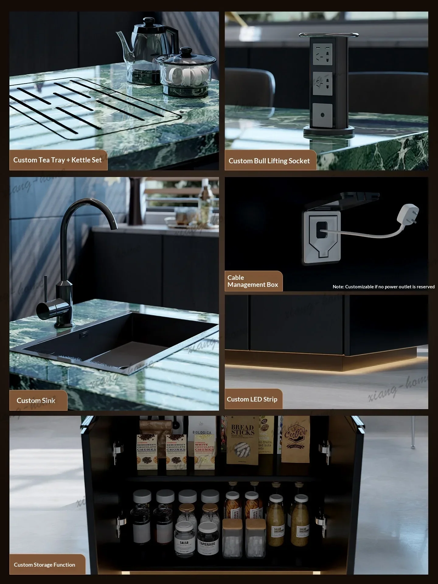 LD Onyx Marble Kitchen Island Translucent Stone Worktop Luxury Backlit Design for Villa Hotel Lobby High-end Decoration