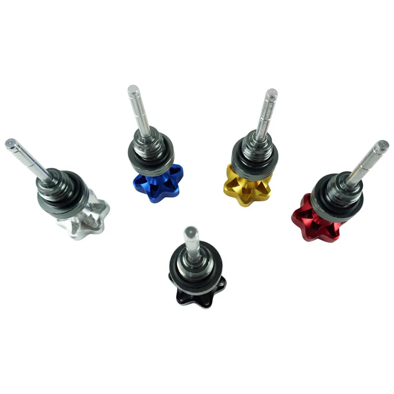Varilla de nivel de aceite para motor de motocicleta, tapón de llenado, medidor de nivel de aceite del cárter del motor, rojo, azul, negro, dorado,