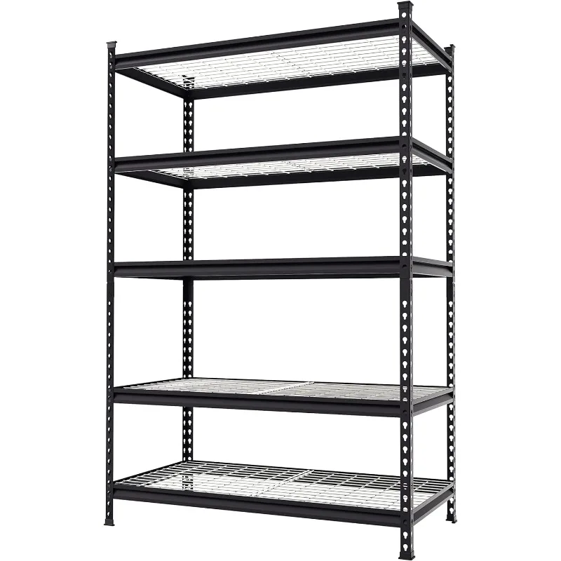 

4000 lb. Load Capacity Metal Shelving, 48 "W x 24 "D x 72 "H, Heavy Duty Adjustable Storage Racks for Basements and Warehouses