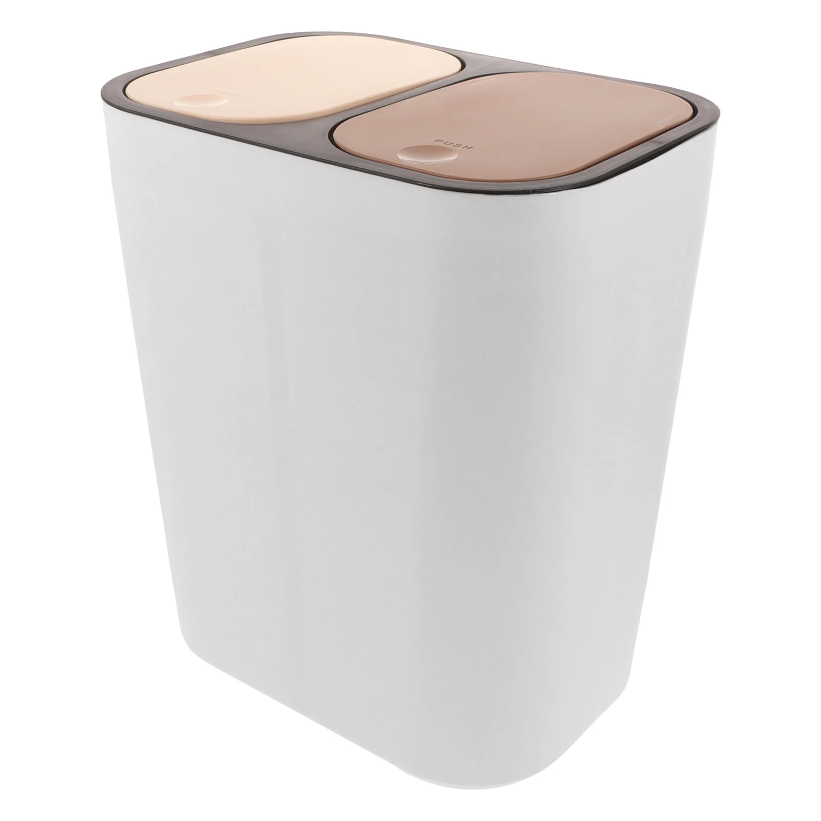 Rubbish Bin Garbage Can Junk Cases Dual Kitchen Recycling and Waste Container Office Dustbin Plastic