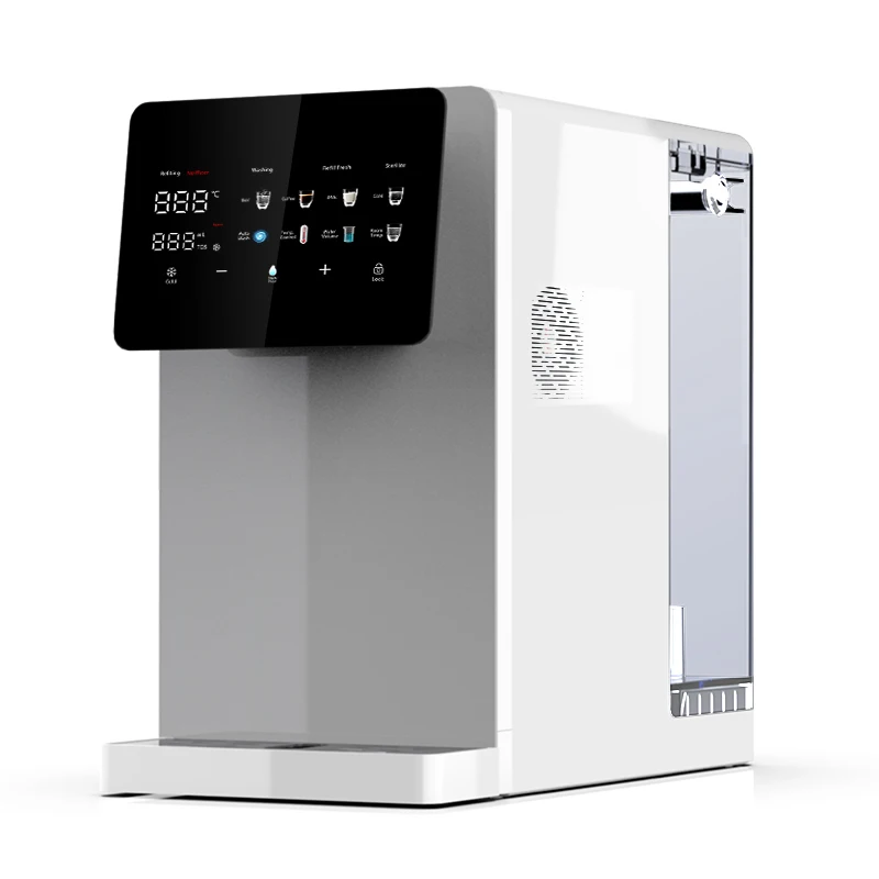 Compressor Hot & Cold Water Dispenser Home Appliance with Countertop Ro Filter Smart Desktop No-Installation ABS Housing