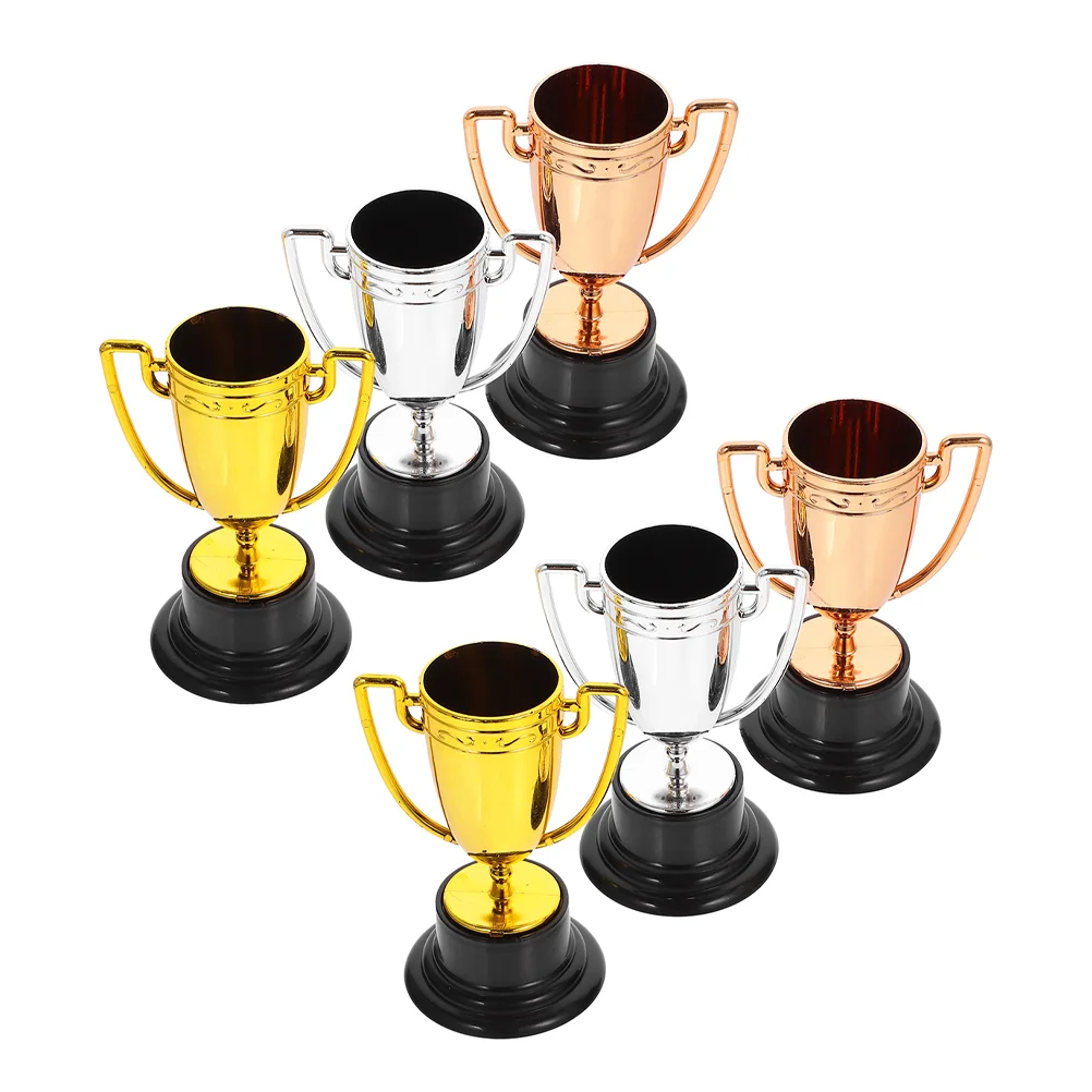 6 Pcs Trophy Decoration Ornaments Ceremony Cup Competition Kindergarten Appreciation Gift Party Celebration Winner for School