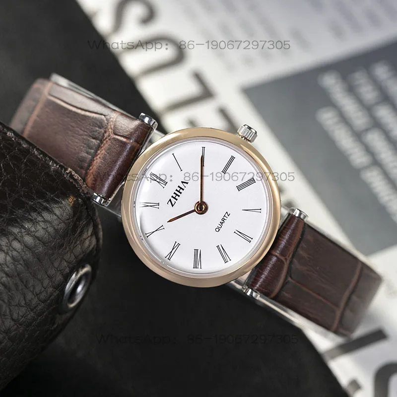 Customized popular men's watches hot-selling quartz watches thin round casual men's watches
