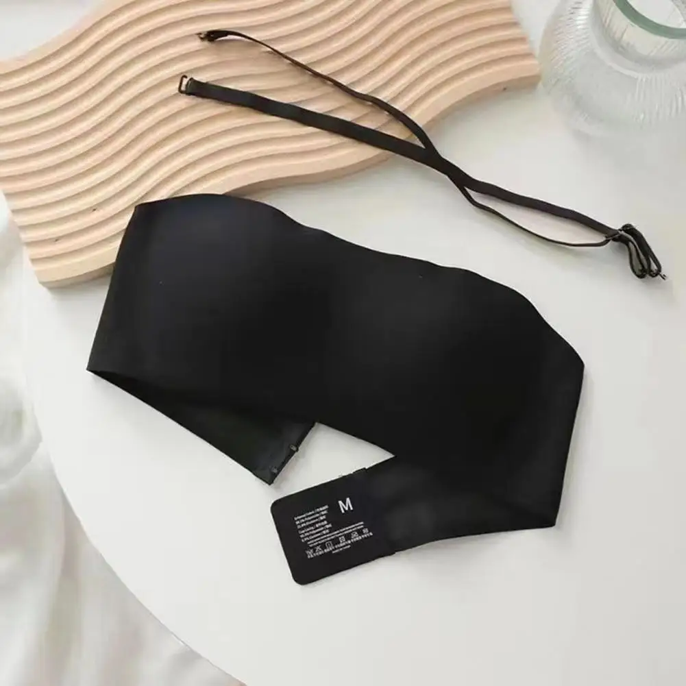 Invisible Bra Seamless Strapless Bras for Women Anti-slip Push-up Breathable with Great Support Back Closure Tube Top Underwear